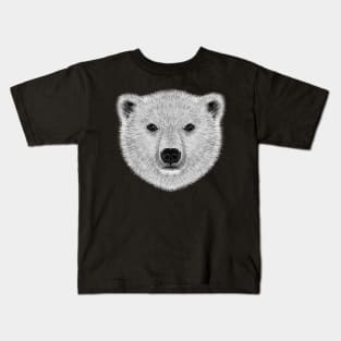 Polar Bear B&W Kids T-Shirt